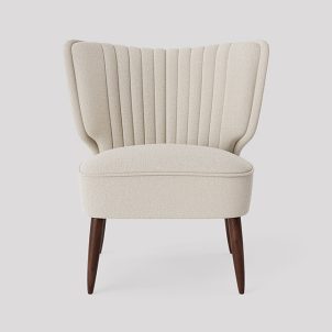 Cocktail Chair, Ivory Boucle, Juno Hire range