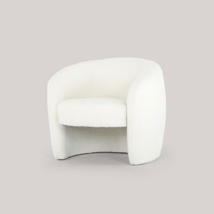 Tubby Chair, White Boucle, Juno Hire set