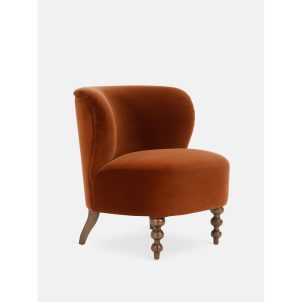 Mila Chair, Rust Moleskin, Juno Furniture Hire range